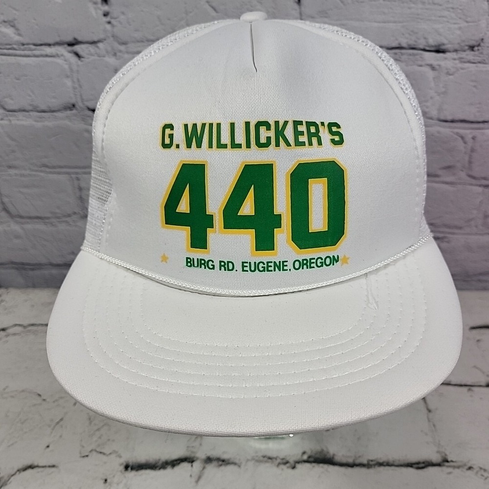 VTG Oregon Ducks Trucker Hat G. Willickers 440 Rope Foam Front Snapback Ball Cap